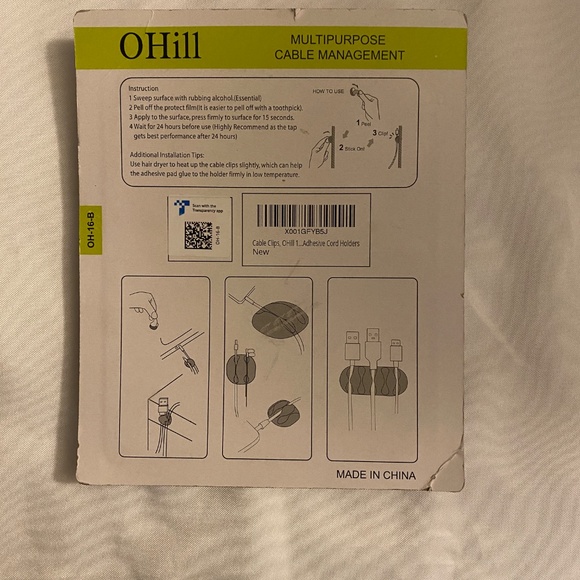 Cable Clips Management, 16 Pack Black Self Adhesive Cord Holder - Picture 5 of 6